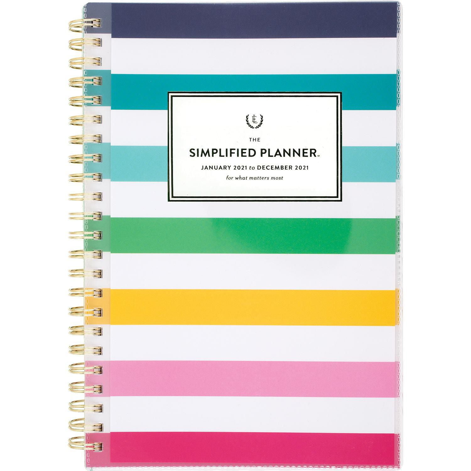 Emily Ley Happy Stripe Clear Poly Weekly/Monthly 2021 Planner, Bilingual, Medium Walmart Canada