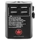 Air Canada Universal Travel Adapter with 4 USB Ports, 4 USB ports - image 5 of 9