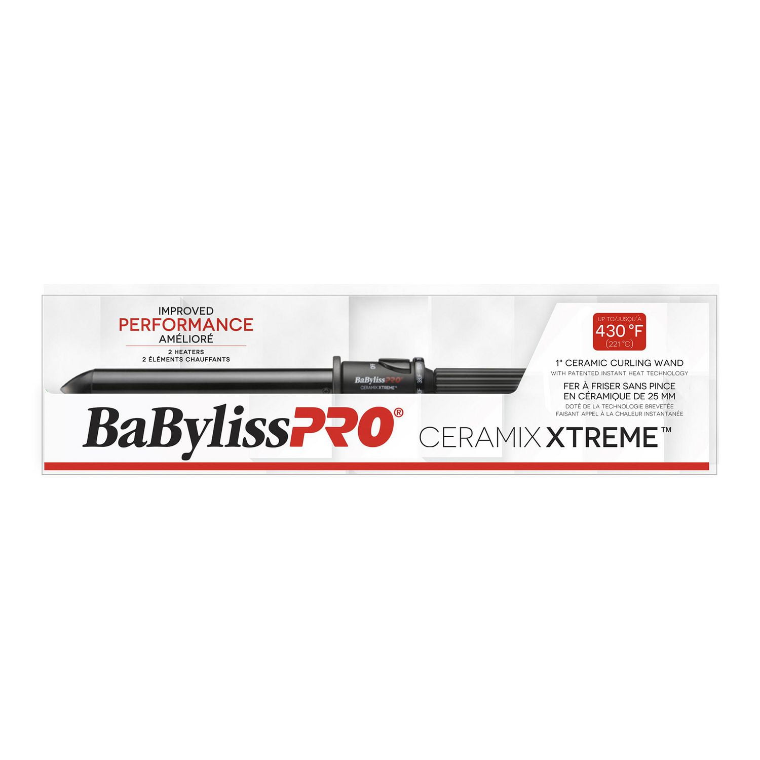BaByliss PRO Ceramix Xtreme 1 inch Ceramic Professional Curling Wand