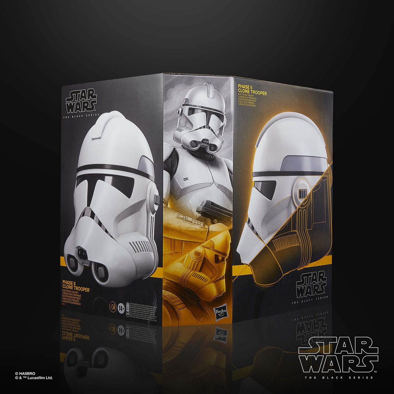 Star Wars The Black Series Phase II Clone Trooper Premium Electronic  Helmet, The Clone Wars Roleplay Collectible, Kids Ages 14 and Up