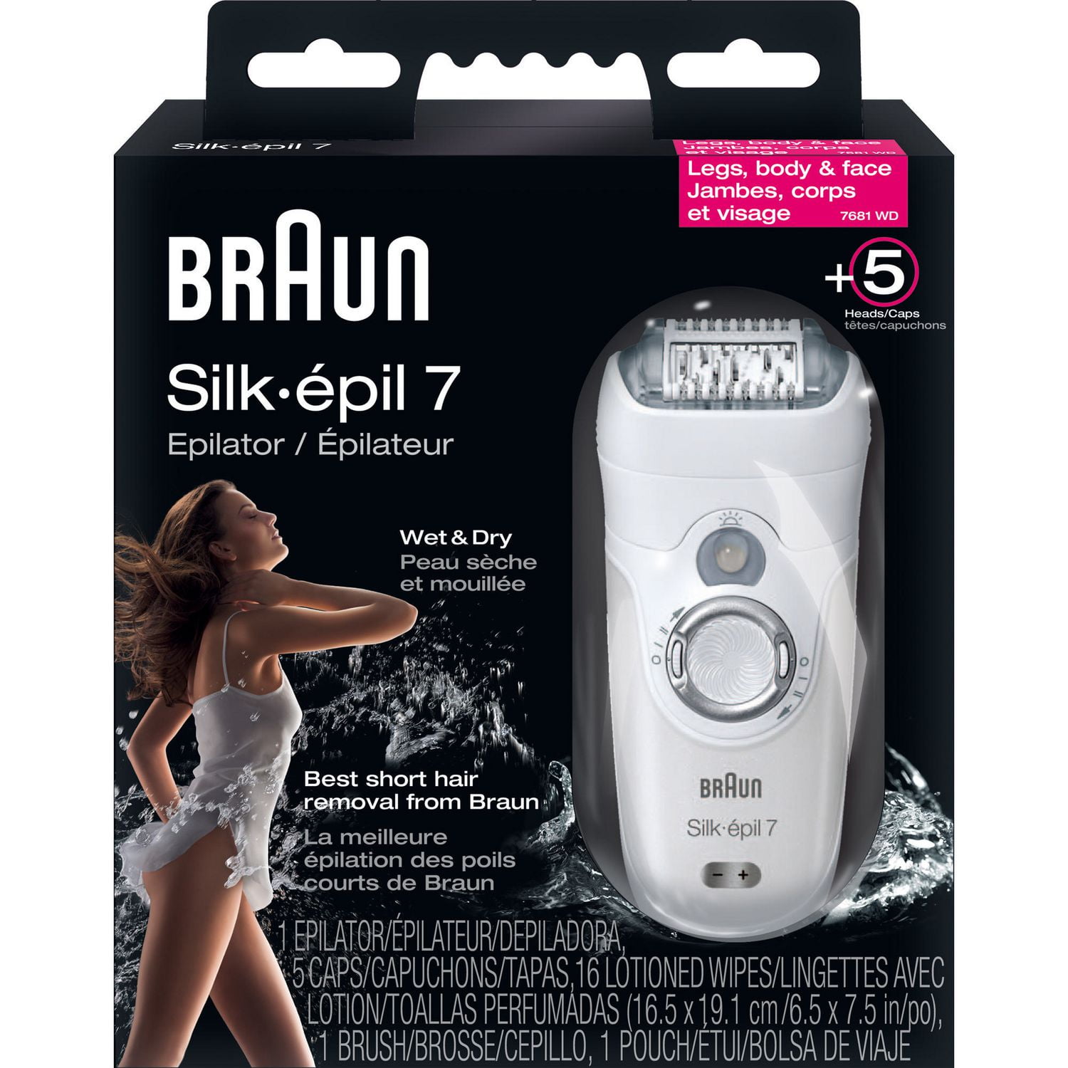 Braun Silk-épil 7 7-561 Wet & Dry epilator with 8 extras incl