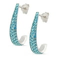 thumbnail image 1 of Quintessential Sterling silver Double Row Turquoise Crystal J Stud, 1 of 5