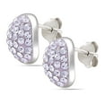 thumbnail image 1 of Quintessential Sterling silver Violet Crystal Oval Stud, 1 of 5