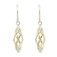 thumbnail image 1 of Quintessential Sterling silver Two Tone Silver Gold Plated  Love Knot Drop Earring, 1 of 3