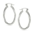 thumbnail image 1 of Quintessential Sterling silver Wrapped Oval Hoop, 1 of 4