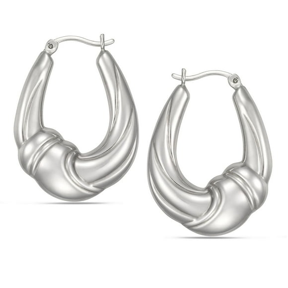 Quintessential Anneaux ovales en argent sterling