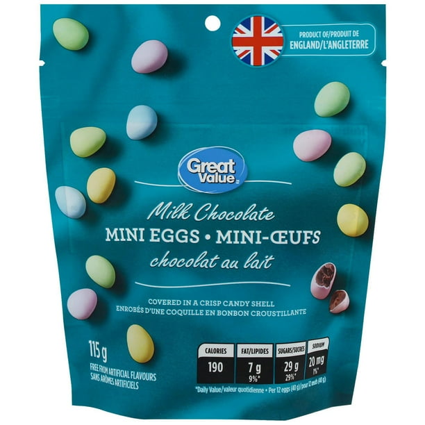 Great Value Milk Chocolate Mini Eggs, 115 g Walmart.ca