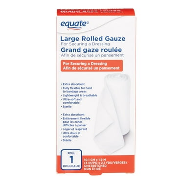 Equate Large Rolled Gauze, 10.1 cm x 1.9 m