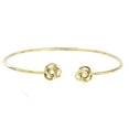 thumbnail image 1 of Quintessential Sterling Silver Gold Plated  Open End Bangle W/ Love Knot Ends, 1 of 5