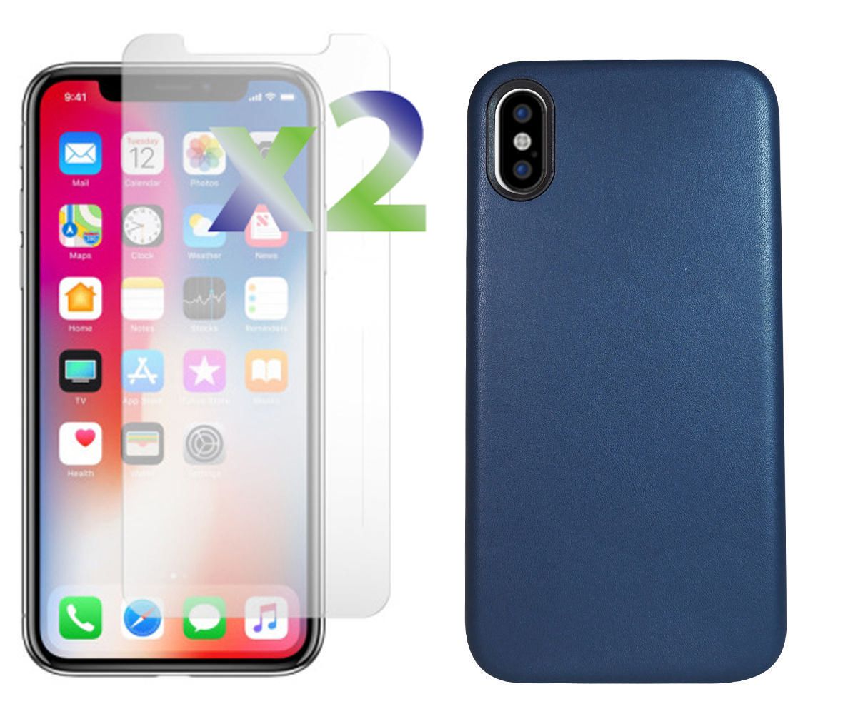 Exian iPhone X Screen Protectors x 2 and TPU Case Matte Finished