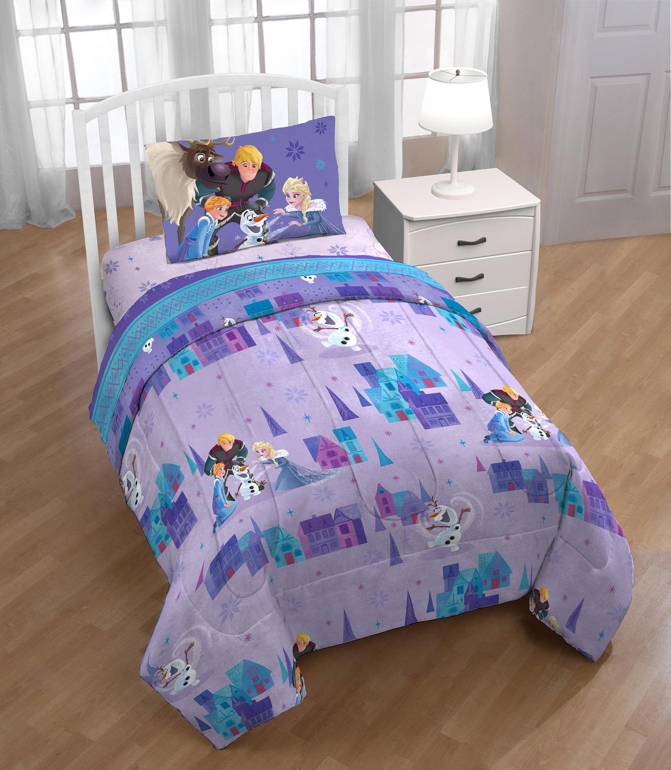 Disney Frozen Olaf Family Ties 4pc Bed Set Plus Bonus