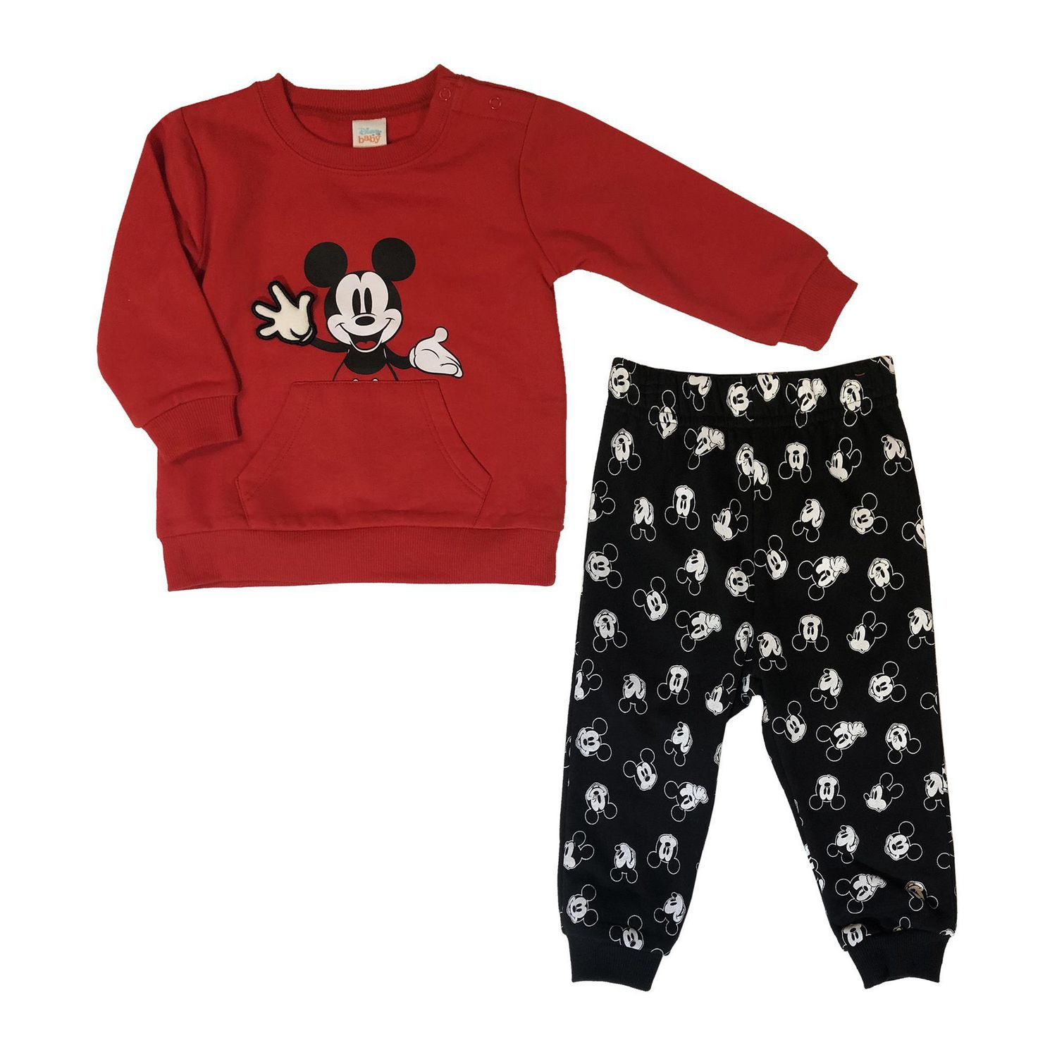 Disney Boys Mickey Mouse long sleeve 2 pc Fleece Jogset | Walmart Canada
