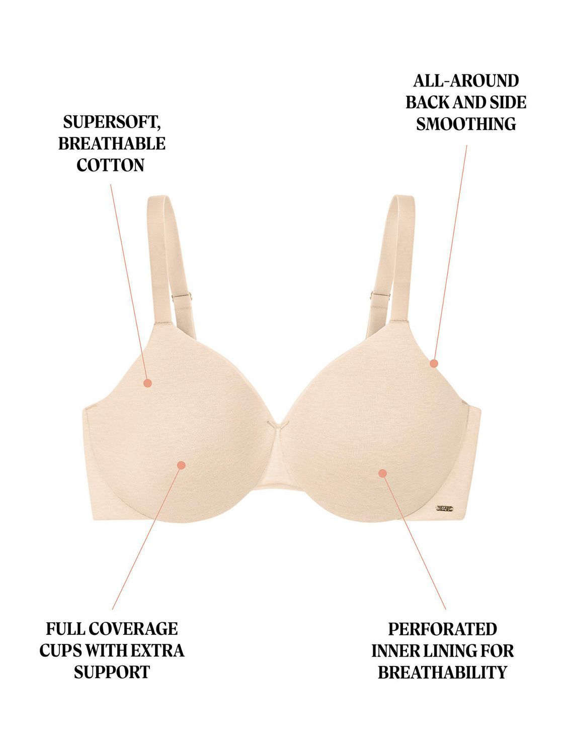 Soutien-gorge t-shirt à armature de la collection coton Bali