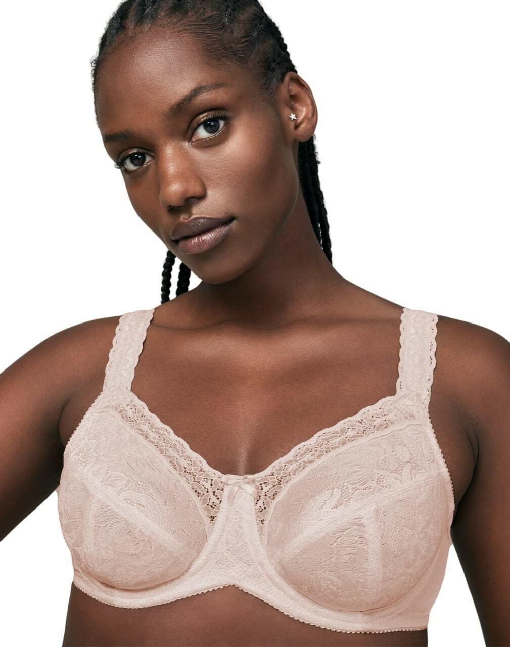 WonderBra Stretch-Lace Underwire Bra with Gel Straps, Size 34C- 42DD