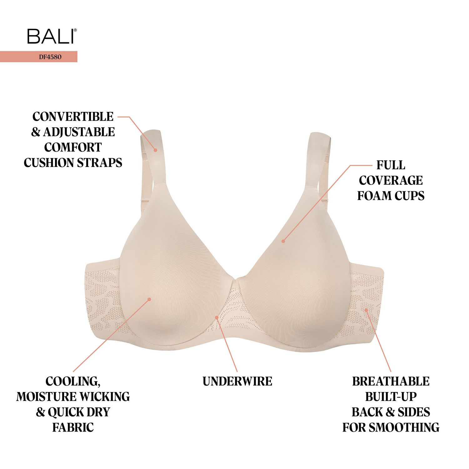 Soutien-gorge t-shirt à armature avec effet lissant le plus frais de Bali
