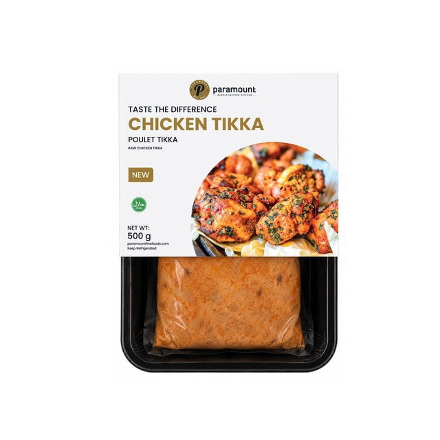 Paramount Fine Foods Chicken Tikka Marinated Fresh Meat, Spiced tikka chicken