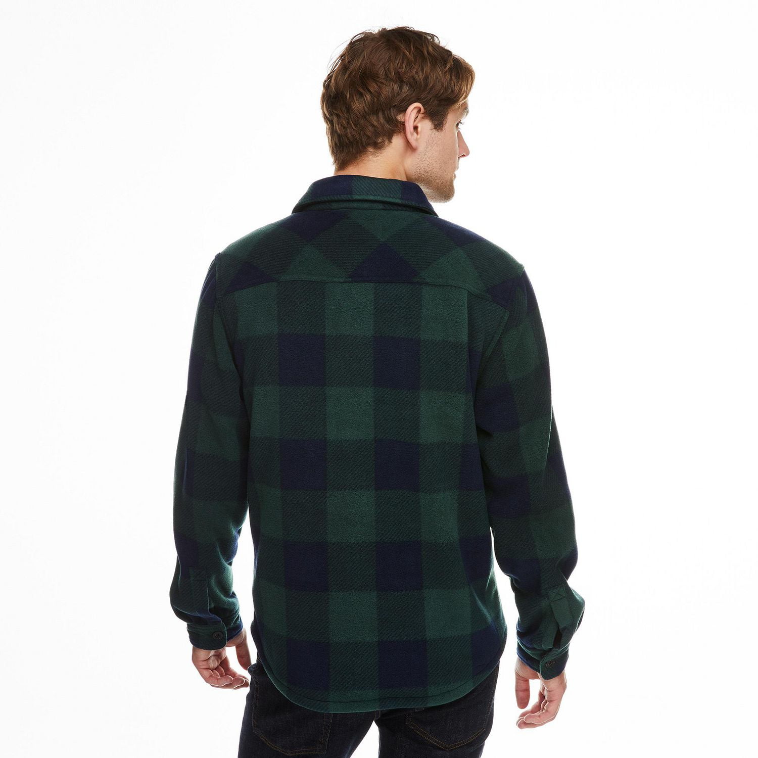 Veste style chemise en molleton doublée de sherpa George pour hommes