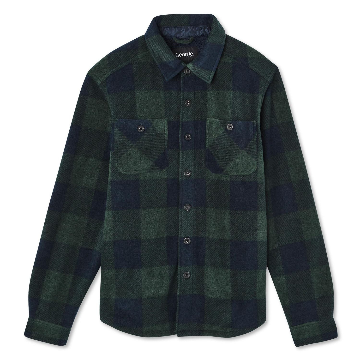 George Men's Sherpa-Bonded Fleece Shirt Jacket