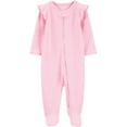thumbnail image 1 of Carter's Child of Mine Baby Girls' Sleep n Play Pink Ruffle, 1 of 3