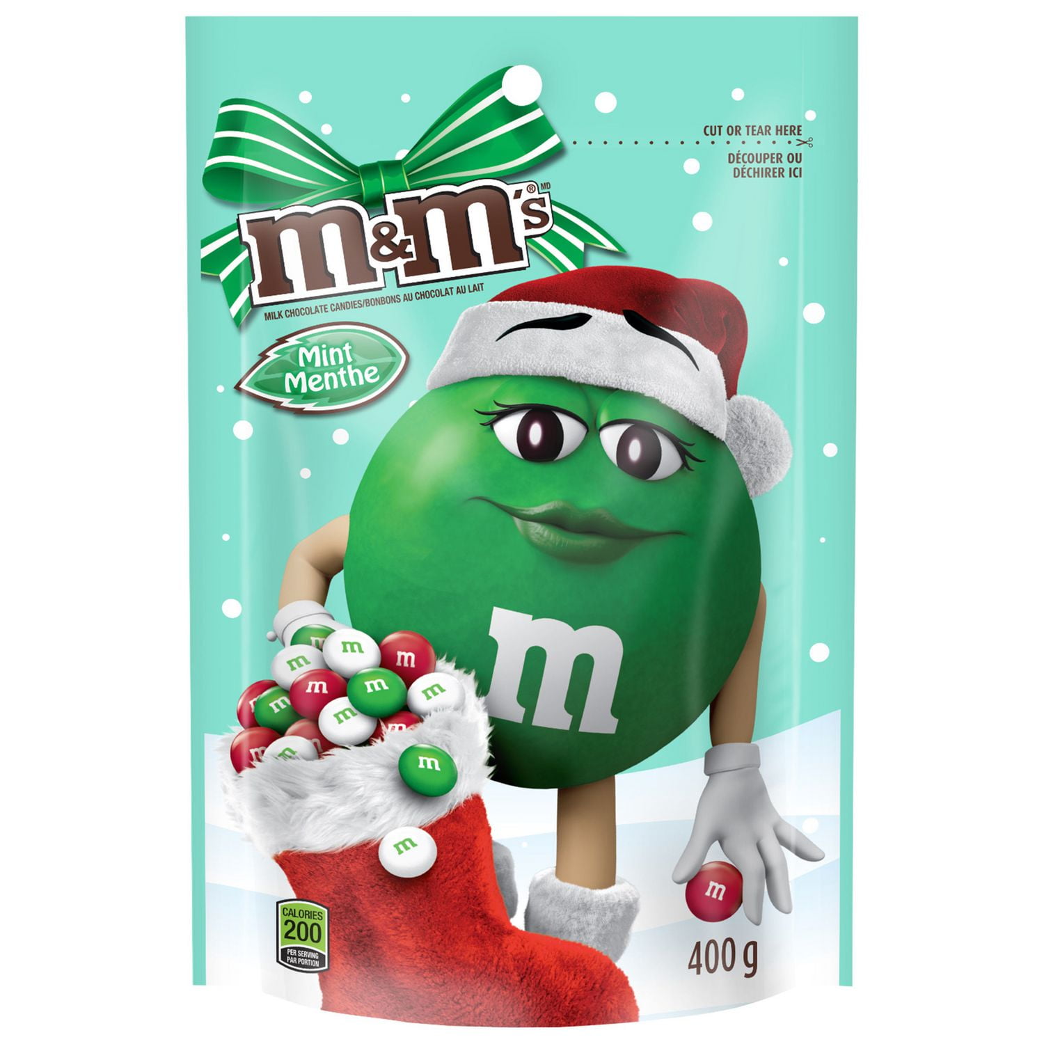 M & M's M&M's Mint Chocolate Red, Green And White Holiday Mix, 400g 