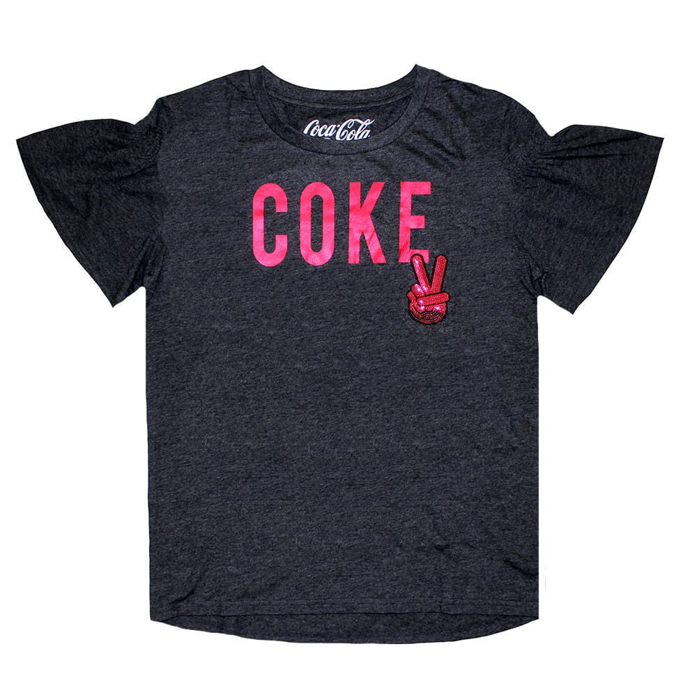 Coke Ladies Ruffle Sleeve Top