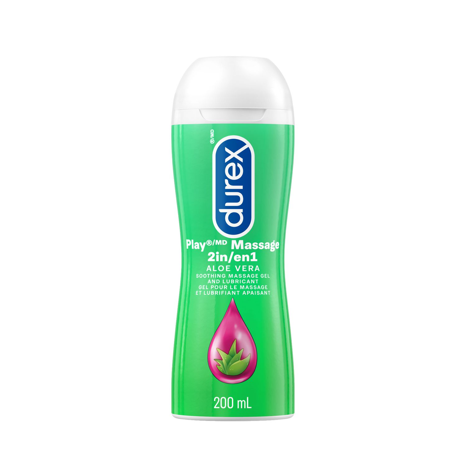 Durex® 2-in-1 Massage and Personal Lubricant Gel with Aloe, 200 mL