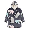 thumbnail image 2 of No Boundaries Women's Long Sleeve Plush Snuggie, 2 of 2