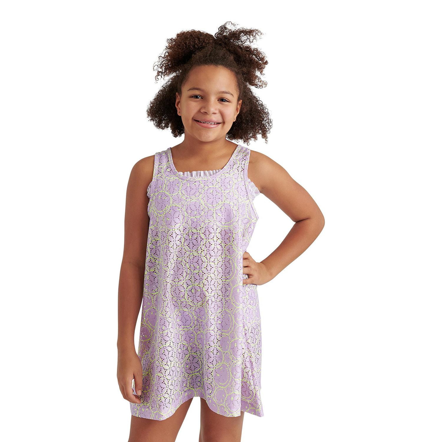 Robe cache-maillot fluide en crochet Justice pour filles