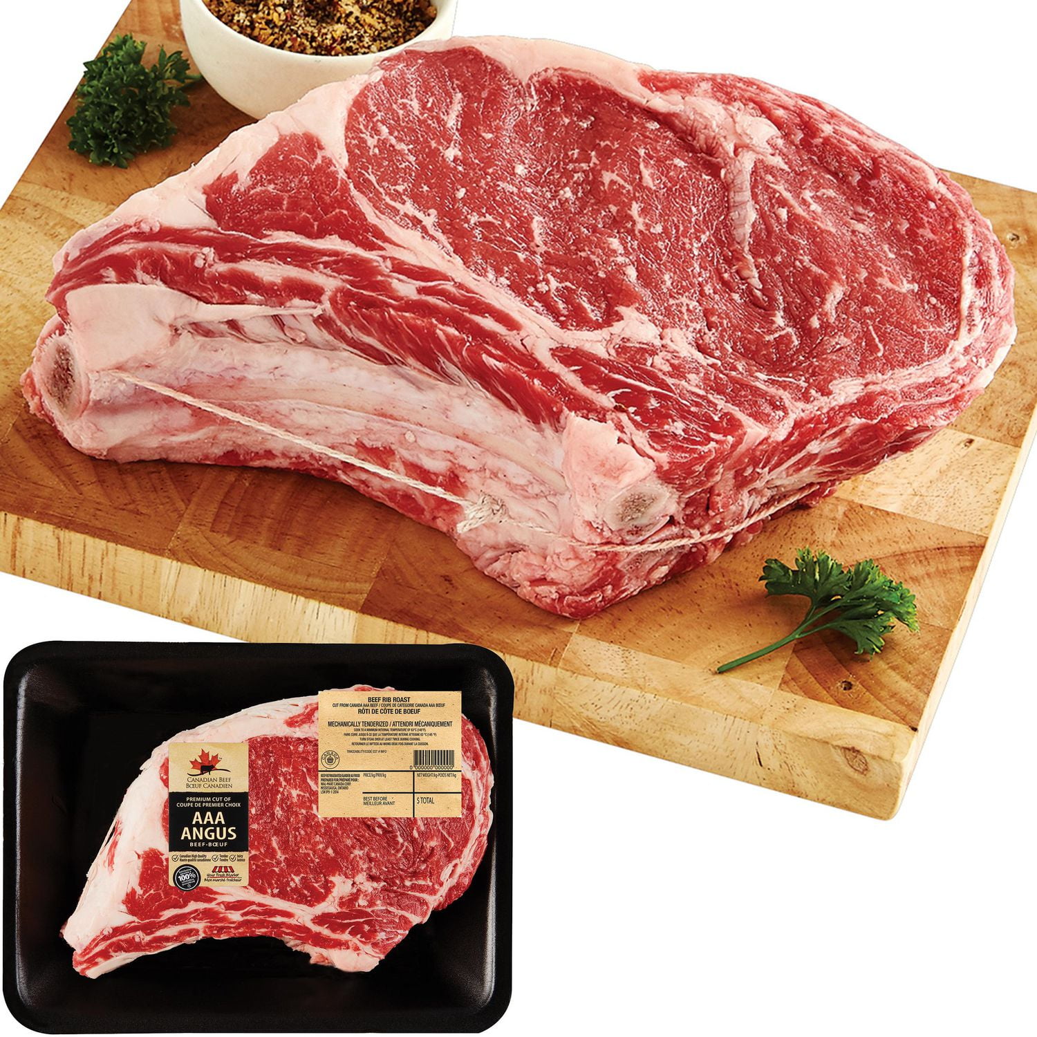 Your Fresh Market Prime Beef Rib Roast, 1.049 kg to 2.196 kg, 1.70 - 1.93 kg