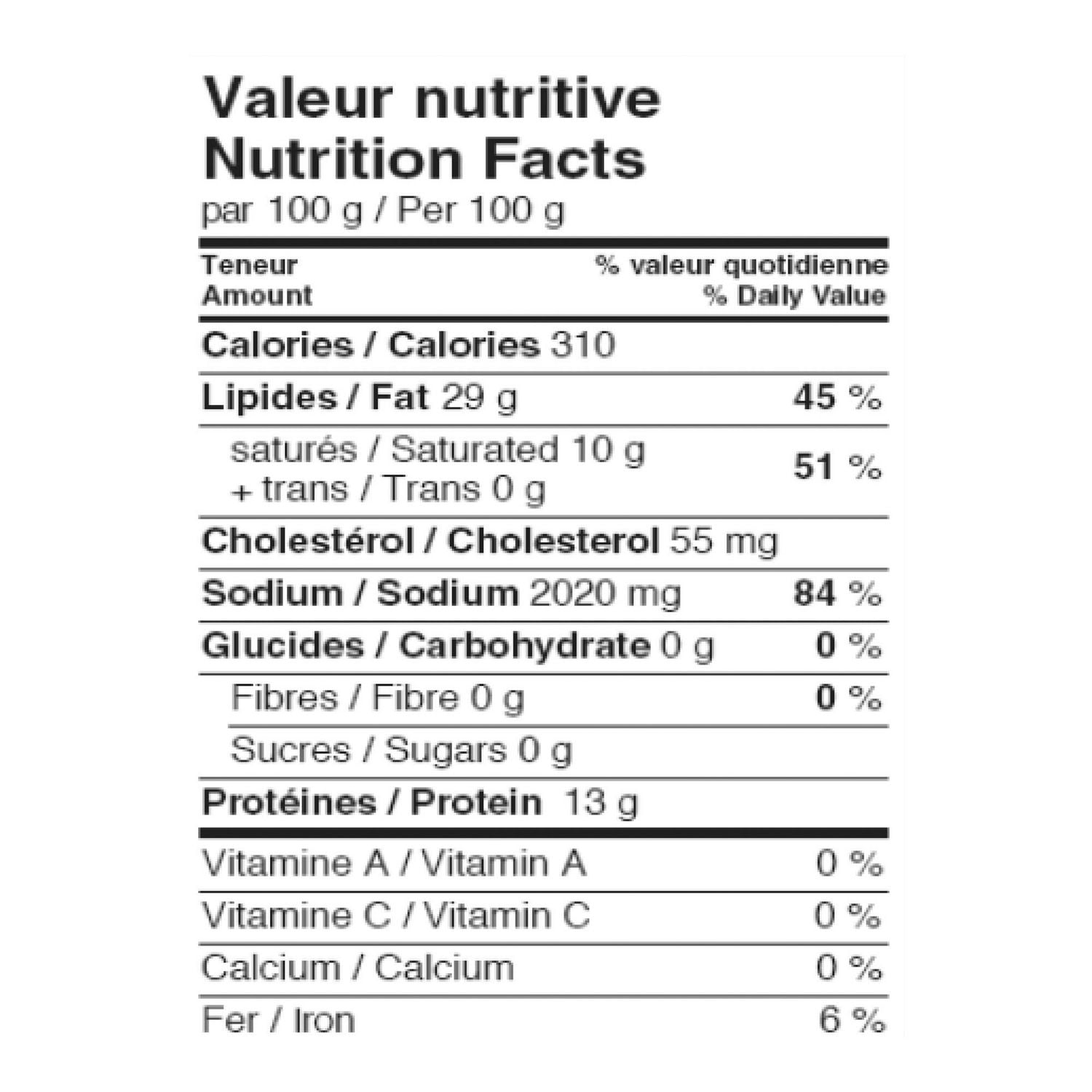 L. Fortin Fresh Pork Salted Fat without Rind