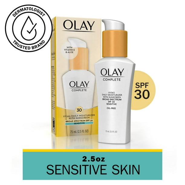 Lotion hydratante pour peau sensible Olay Complet avec FPS 30 75 ml