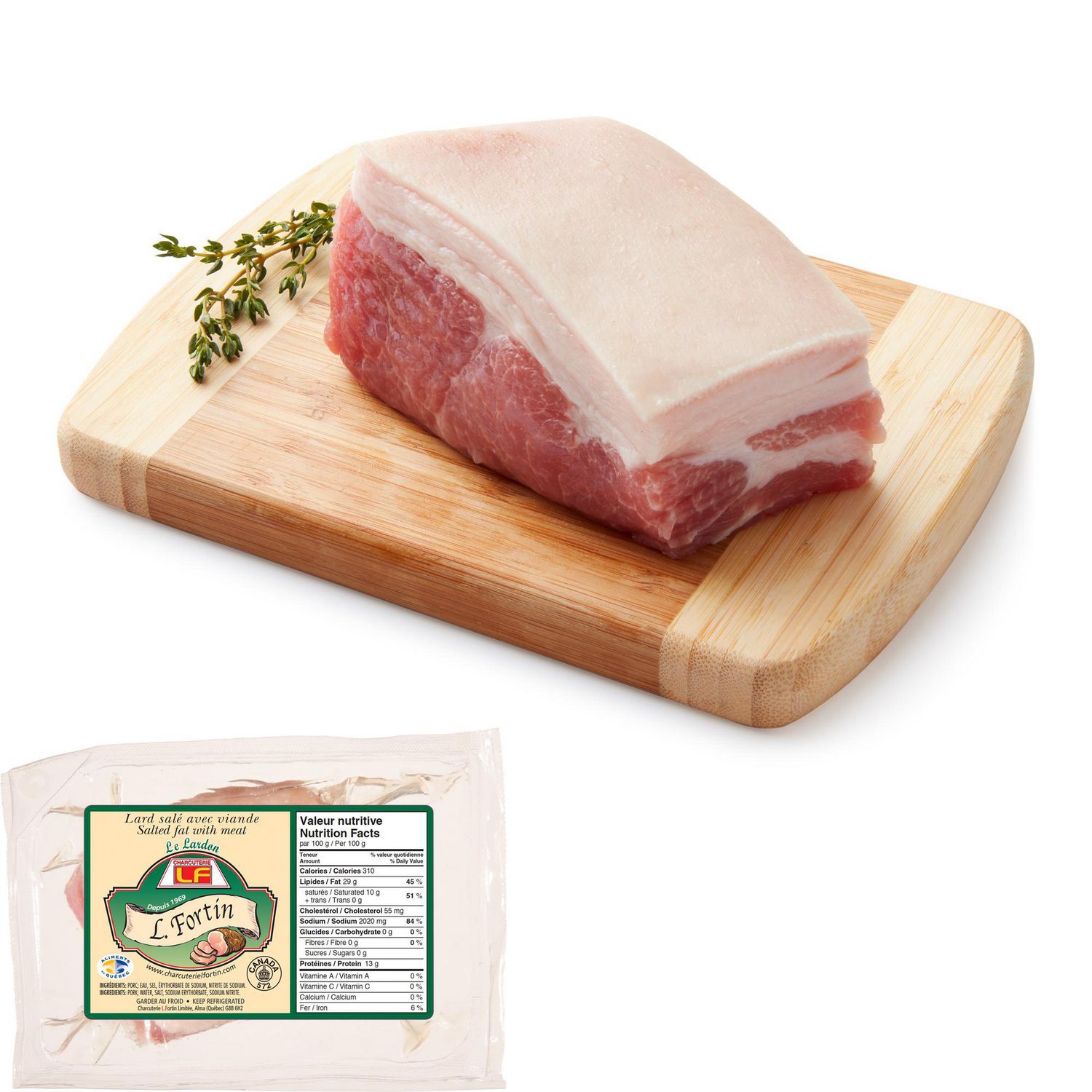 L Fortin Fresh Pork Salted Fat With Meat Walmart Canada