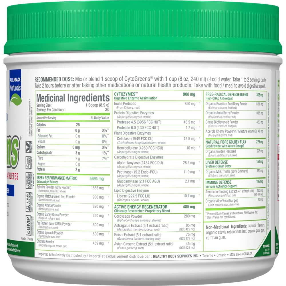 ALLMAX CYTOGREENS Acai Berry Greens Super Supplement Powder