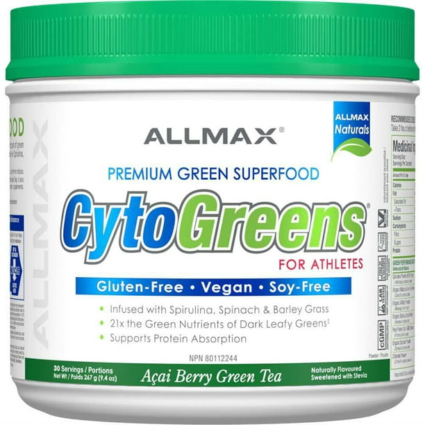 ALLMAX CYTOGREENS Acai Berry Greens Super Supplément Poudre 267 g de GREEN Super