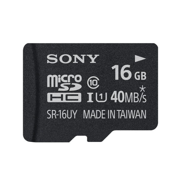 SONY Carte-mémoire MicroSDHC UHS1 de 16 Go - SR16UYA