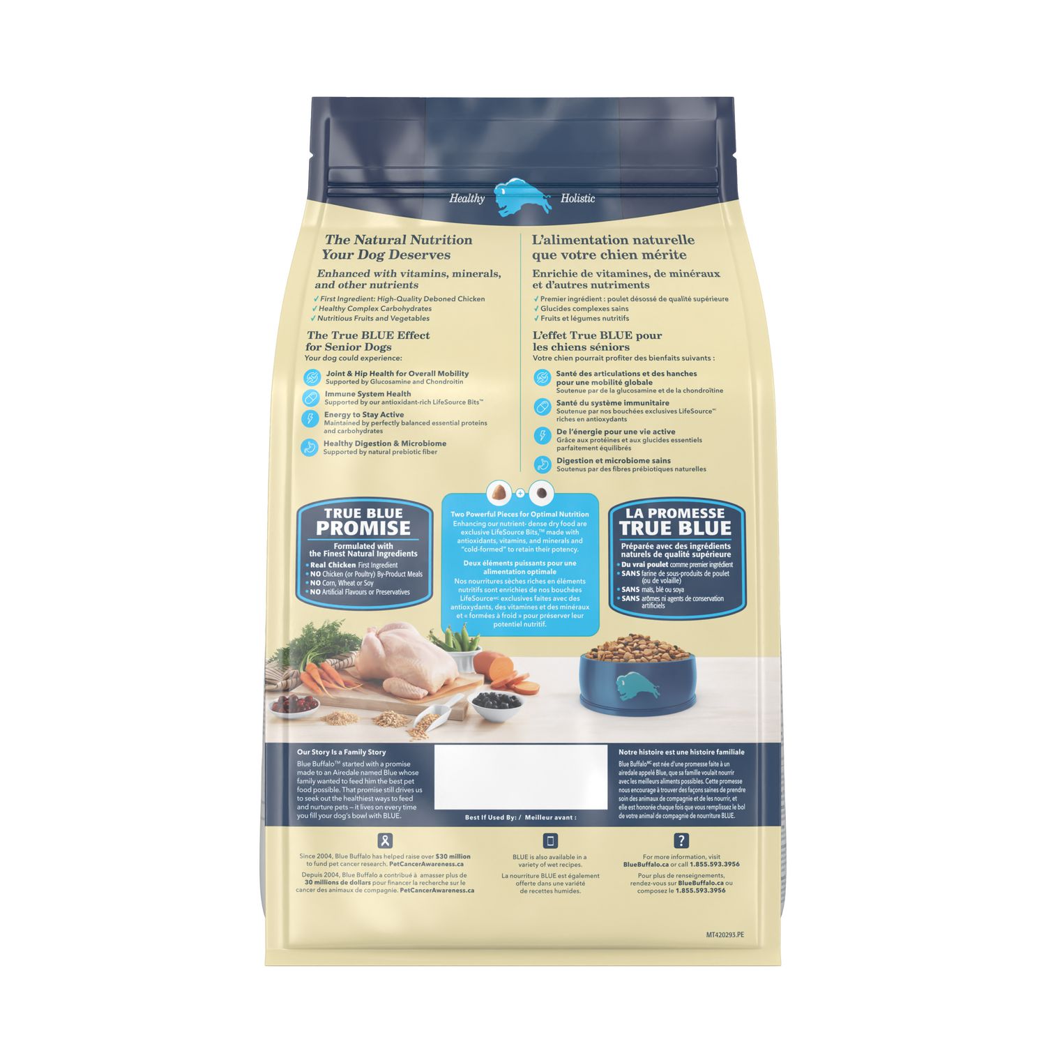 Blue Buffalo Life Protection Formula Natural Senior Dry Dog Food Chicken and Brown Rice