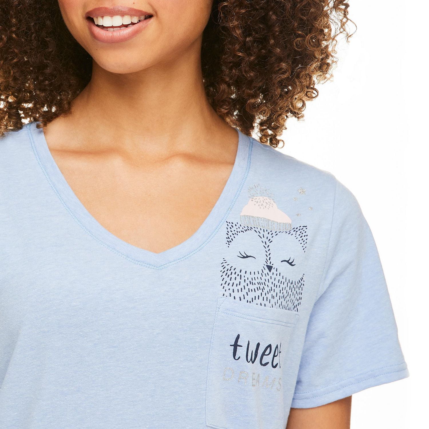 Chemise de nuit à encolure en V George pour femmes