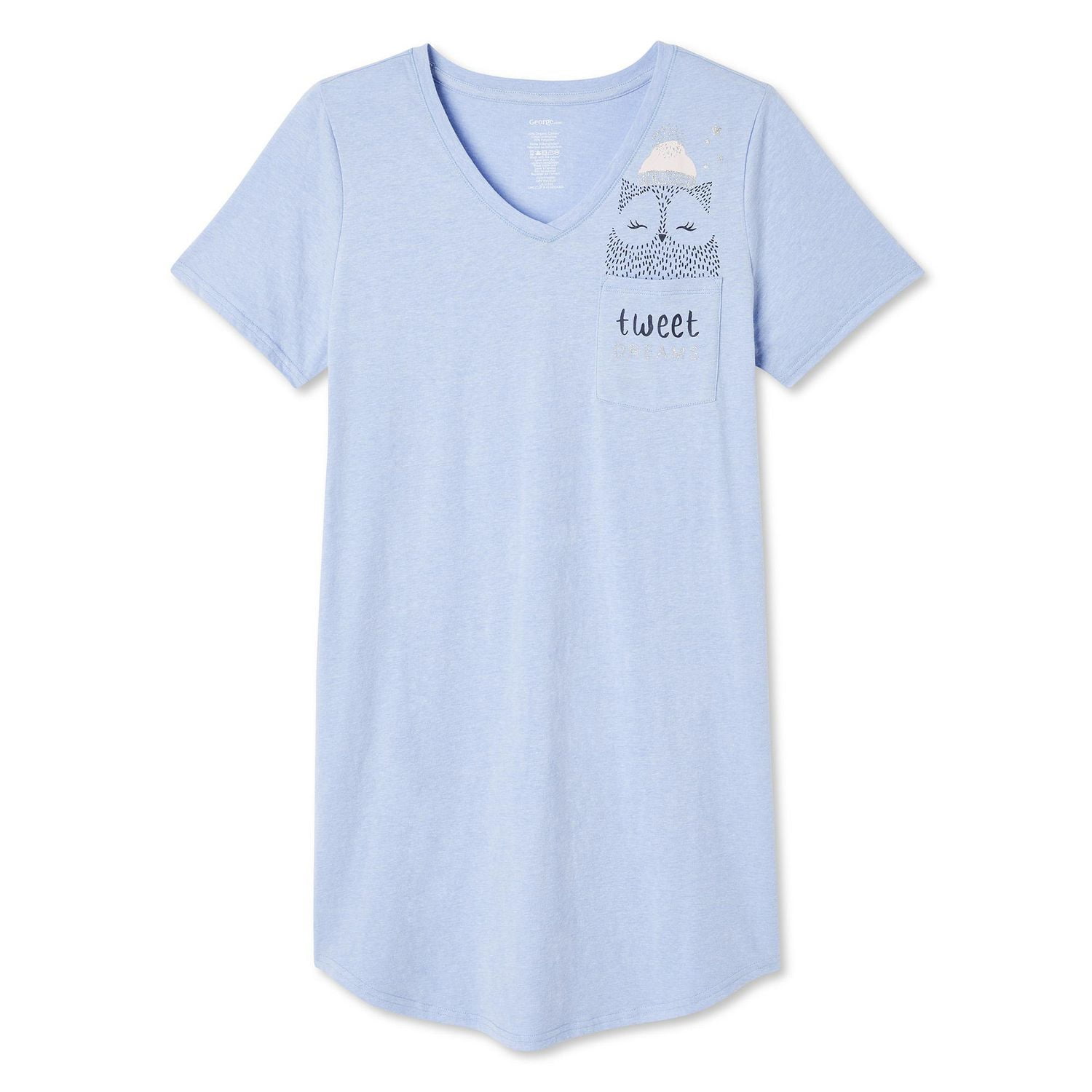 Chemise de nuit à encolure en V George pour femmes