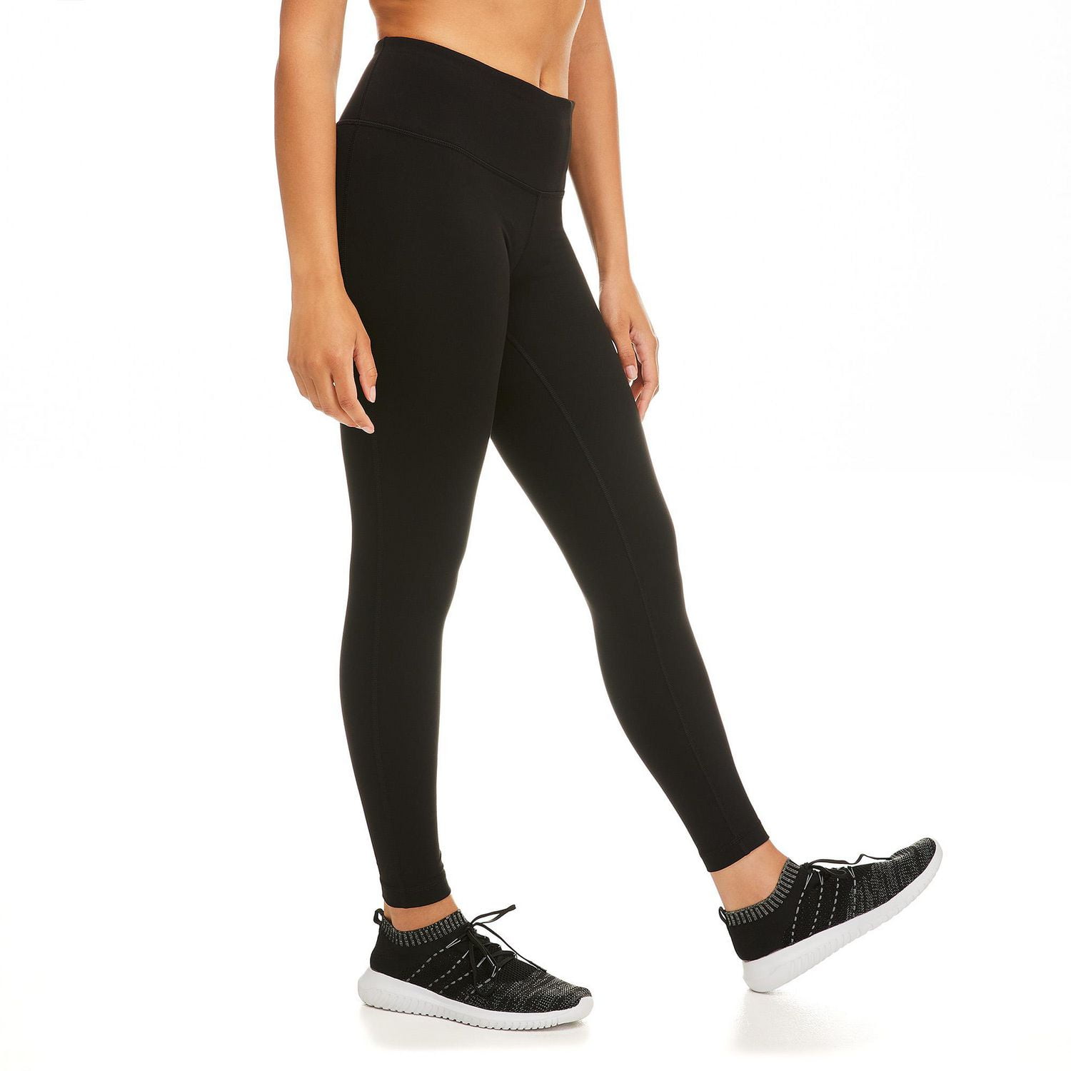 Women's - Core Sports High Waisted Leggings in Black/coral