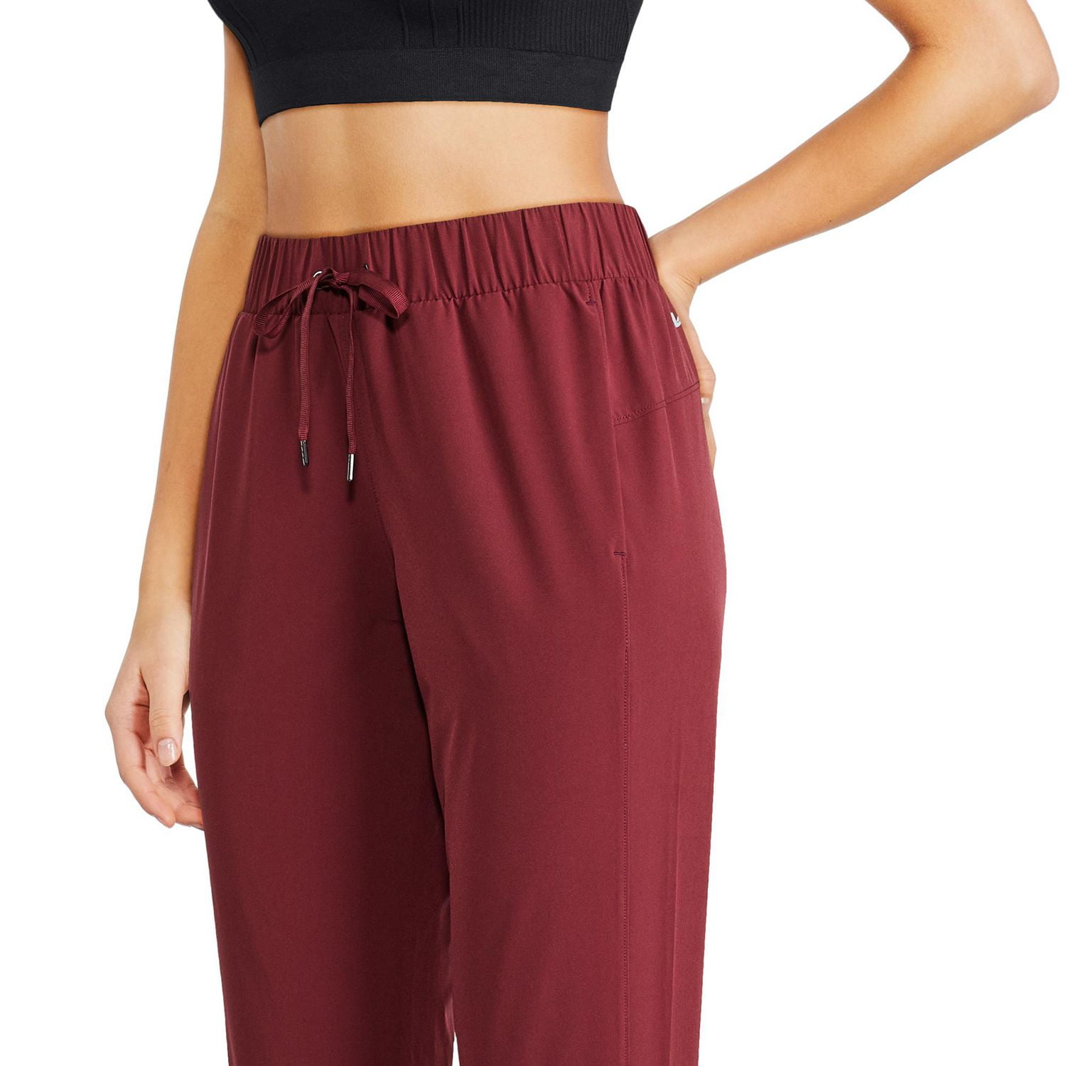 Pantalon tissé avec revers côtelés Athletic Works pour femmes
