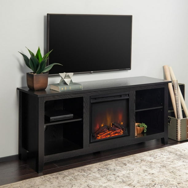 Manor Park Minimal Farmhouse Fireplace TV Stand for TV's up to 64 ...