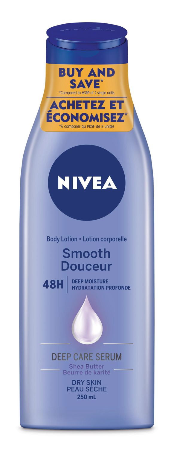 NIVEA Smooth 48H Deep Moisture Body Lotion for Dry Skin (DUO PACK