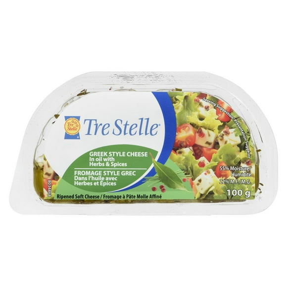 Tre Stelle Fromage Style Grec dans l'Huile Herbes et Épices 100g