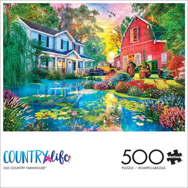 Clementoni - Puzzle adulte, 500 pièces - Old Waterway Cottage