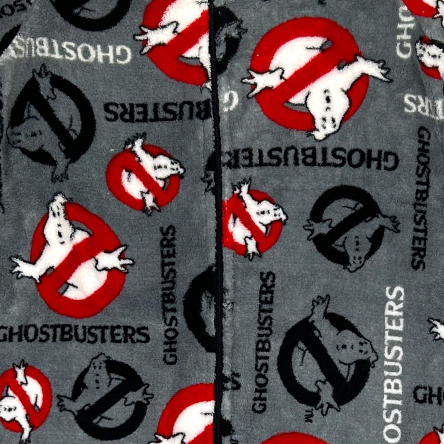 Ghostbusters Boys Onesie plush soft long sleeve with crewneck and zip up closure and comfortable cuffs on both the wrists and ankles, to keep the onesie from riding up