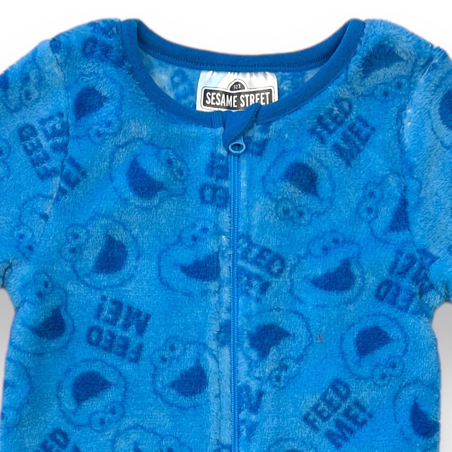 Sesame Street Dormeuse à manches longues, micro-polaire, pour bébés garçons