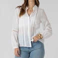 thumbnail image 1 of Devoted, Lace Insert Button Front Blouse, Sizes XS-XL, 1 of 4