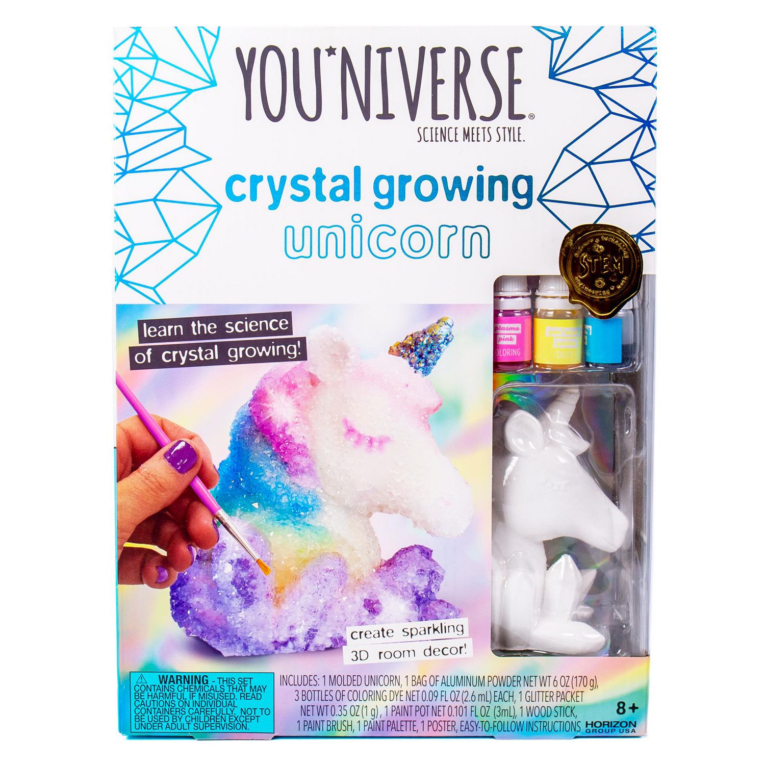 Magic Growing Crystal Unicorn Rainbow Crystals Kids Science Toy Educational Gift 