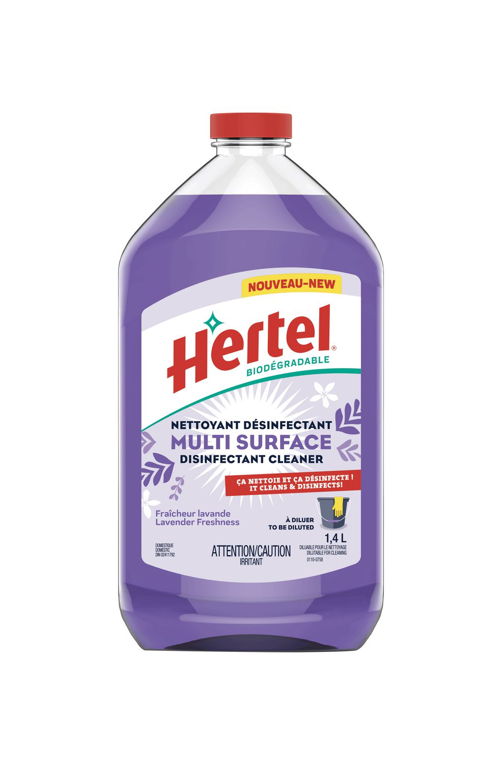 HERTEL Nettoyant désinfectant multi surface à diluer - FRAÎCHEUR