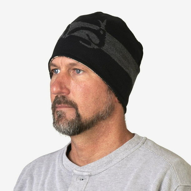 Bonnet réversible pour homme Bonnet tricoté réversible pour homme Bonnet  tricoté doublé d'hiver pour homme